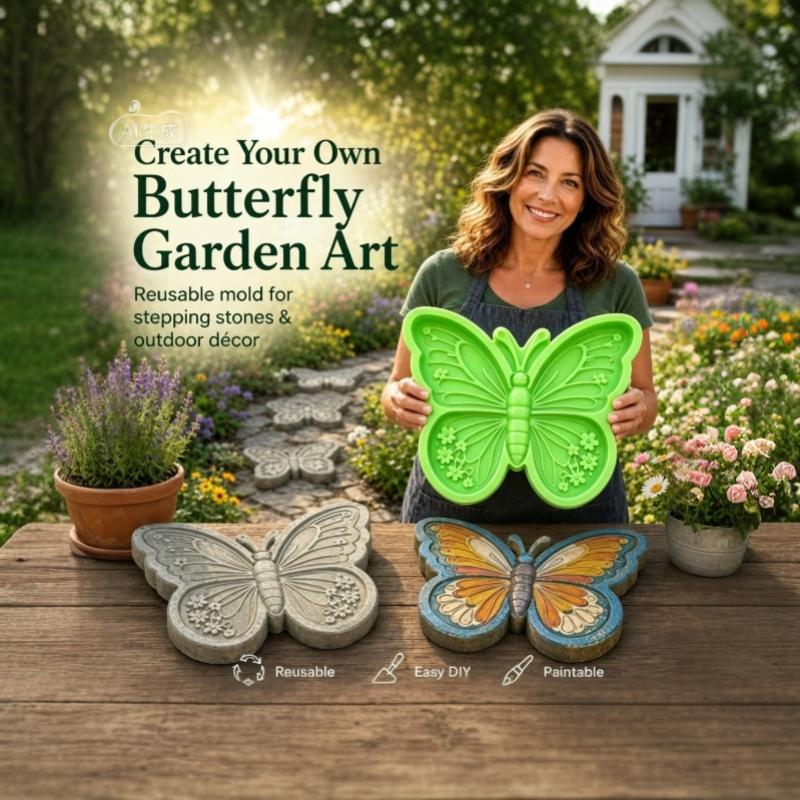 New Silicone Reusable Sunflower Stepping Stone Mold Various Shapes Stepping Stone Molds, Molds For Concrete