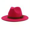 Unisex široký klobouk z plsti Pánské Dámské Panama Trilby Klobouky