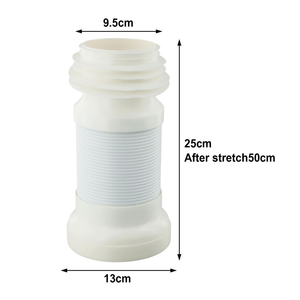 250-500mm Flexible Pan Connector Drain Pipe Hose Toilet Bowl Sewage Parts Univer-sal Home Displacement WC Sewer Pan Connector