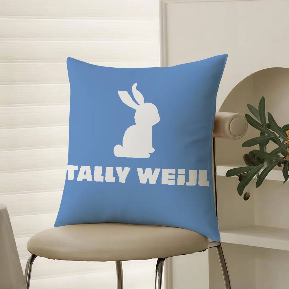Fashionable And Trendy Design Tally Weijl-I Pillow Case Comfort Sofa Bed Silky elegant Invisible zipper Decorative cushion cover