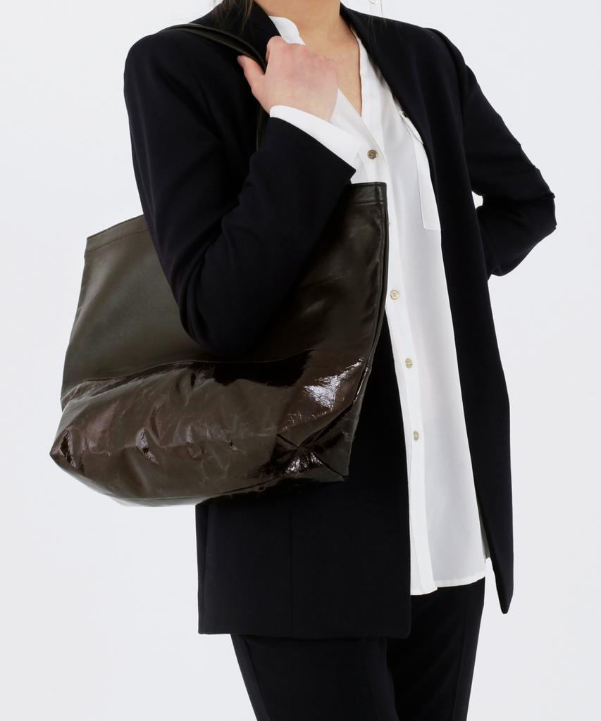 Umun Two-Tone Shopper Bag [Brown]