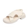 2025 Women's Stylish Thick-Soled Casual Sandals - Simple Solid Color Beach Shoes