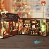 Christmas Miniature Dollhouse Kit, DIY Dollhouse Miniature House Kit for Adults, Tiny House Kits Mini Model Building Sets with Music