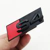 For c11 RS3 3D ABS Chrome Black Logo S3 S4 S5 S6 S7 S8 Emblem Car Front Grill Badge For c11 S 3 4 5 6 7 8 Auto Styling Accessories