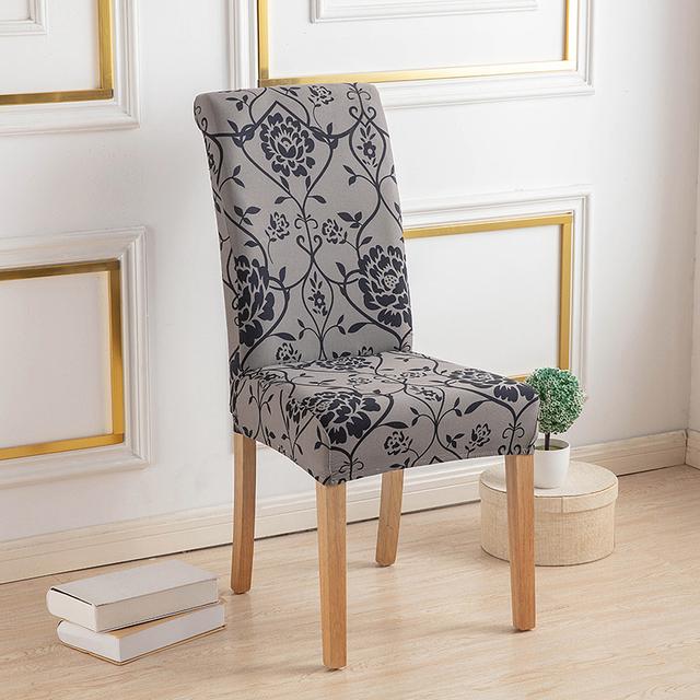 

Эластичный чехол на стул с принтом, эластичные чехлы для стульев для столовой, чехлы в европейском стиле, съемные чехлы на сиденья для ресторана, свадебного банкета