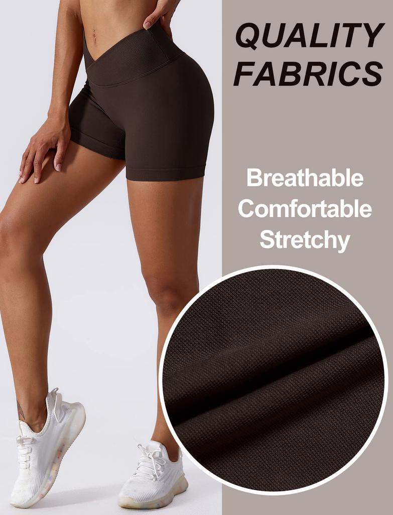 Maeau Yoga Short Stretch Shorts for and Size M Women's Butt-Lifting Tights, Leggings, Sweat-Wicking, Quick-Drying, Breathable, High-Waisted, Sports,