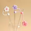 Dust-Proof Cherry Blossoms Straw Cover Silicone Straw Tips Begonia Flower Straw Topper  Party