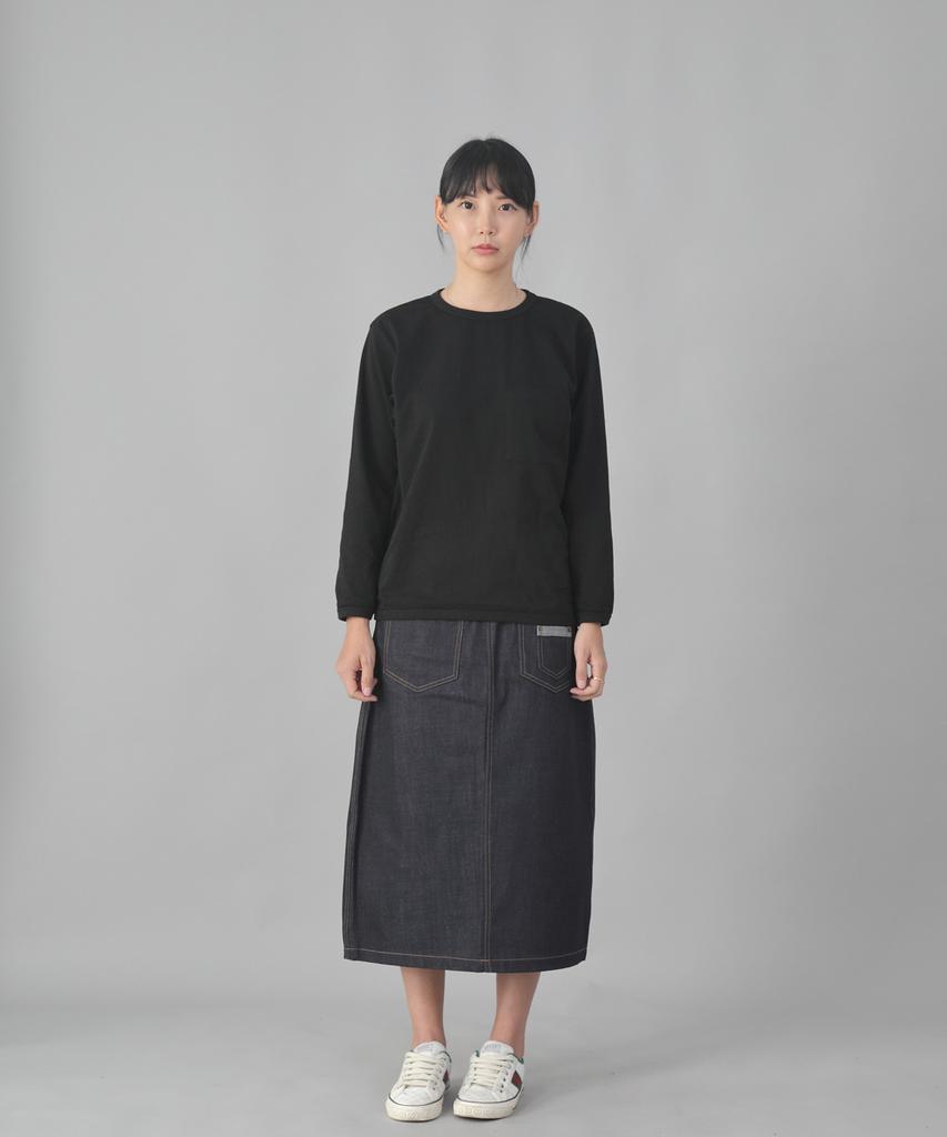 Seinteukeulu 7Pk Denim Long Skirt 7Pls-1308 Natural Indigo