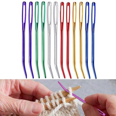 Bent Tip Crochet Needles Aluminum Knitting Needles Handicraft Yarn Weave Tool  Sweater