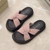 Cool slippers women's summer wear new with skirt platform beach sandals fashionable pregnant women's one-word drag