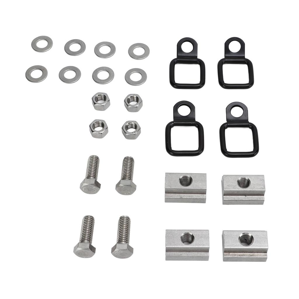 Deck Rails Cleat T Slot Nuts Bed Metal Threaded Tie Down Anchors Rings for Truck Pickup
