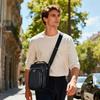 High End Men's Crossbody Bag Made Of Genuine Leather Large Capacity Vertical Style Commuting Head Cover Layer Cowhide Simple Single Shoulder Trendy