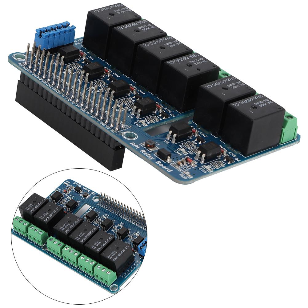 6 Channel RPi Relay Module Expansion Board for Raspberry Pi A+ B+ 2B 3B