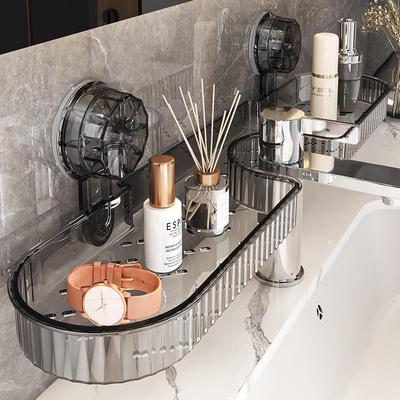 Nouveau Support de Robinet de Salle de Bain Sans Perçage: Porte-brosse à dents et cosmétiques à ventouse