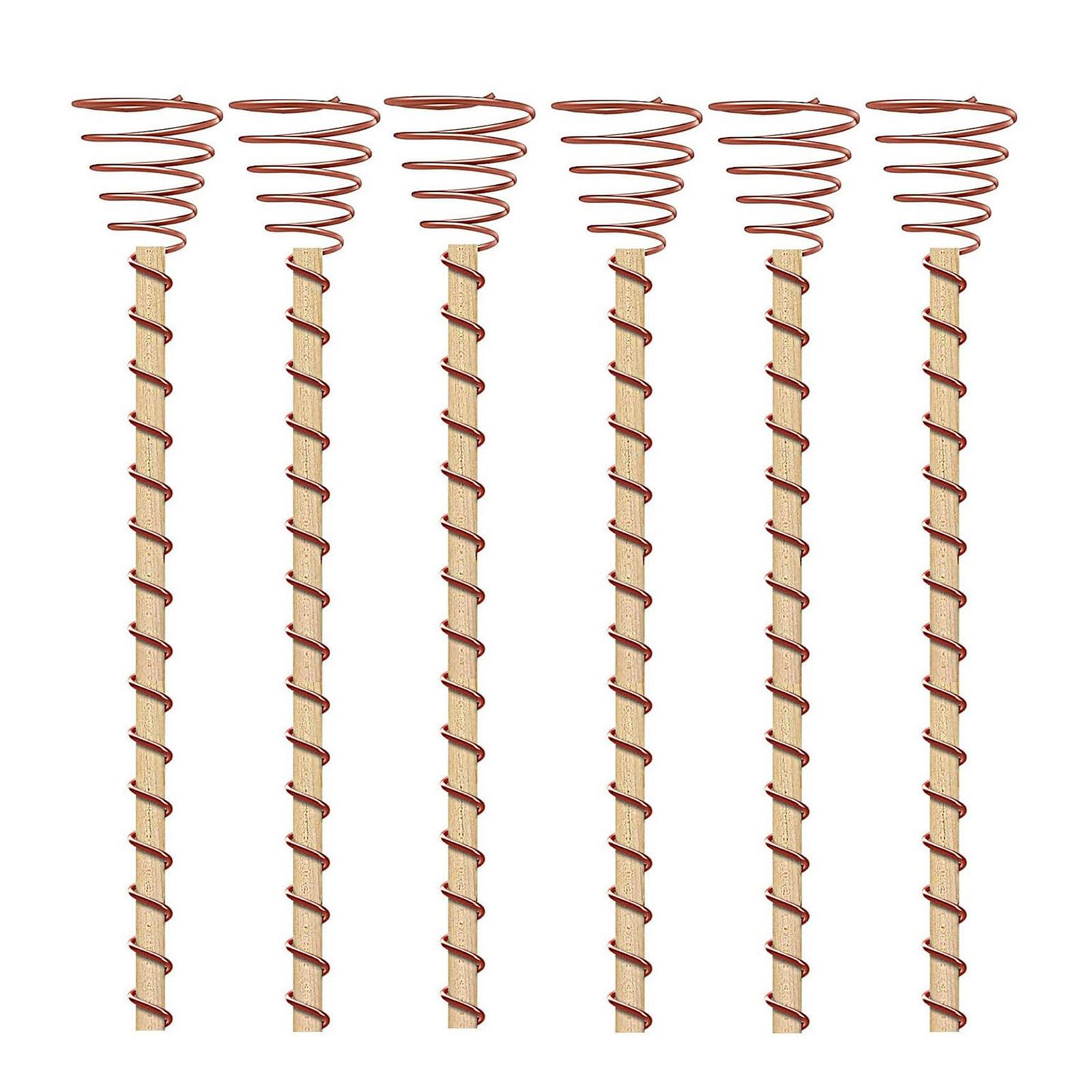 6 Pack Electroculture Plant Stakes Copper Antennas High-Efficiency Electroculture Gardening Copper Coil for Enhanced Growth