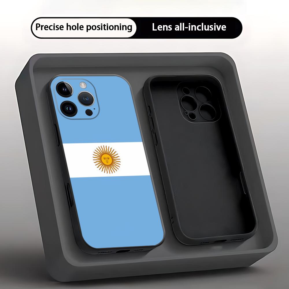 Uruguay flag ins Phone Case For iPhone 16 16e 15 14 13 12 11 XS XR Plus Mini Pro Max Soft black Shockproof Cover