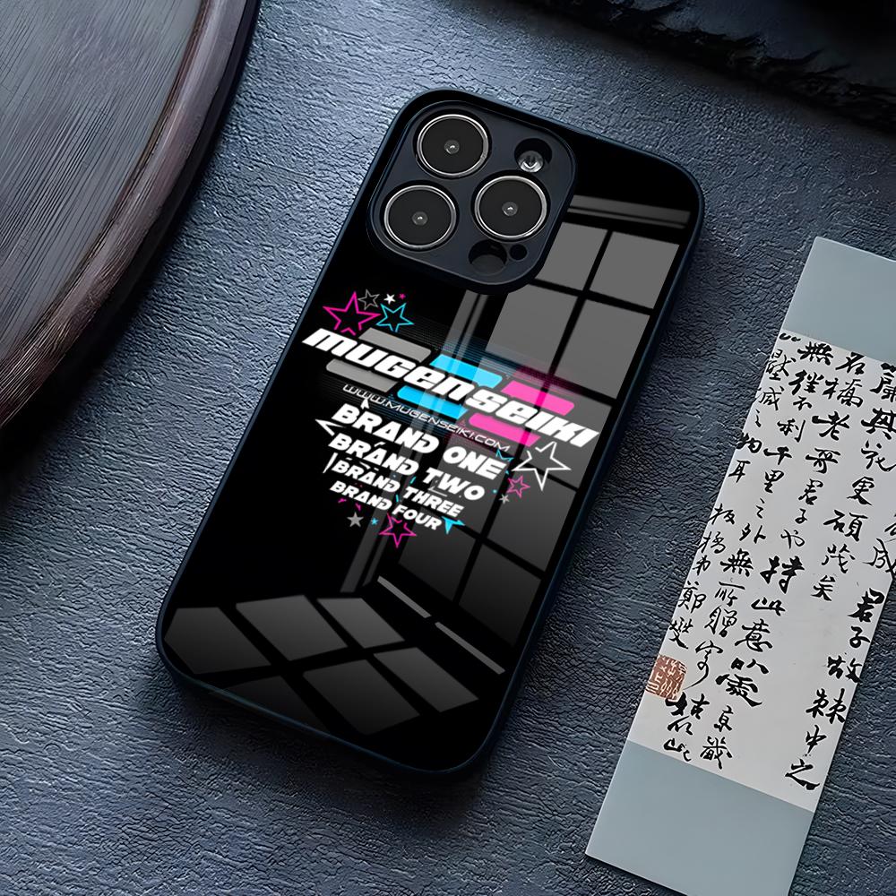 Mugen Seiki Rc Logo Phone Case For IPhone 16 Pro Max 14 15 Plus 13 Mini 11 12 X XR XS 8 7 Plus SE Glass Back Cover
