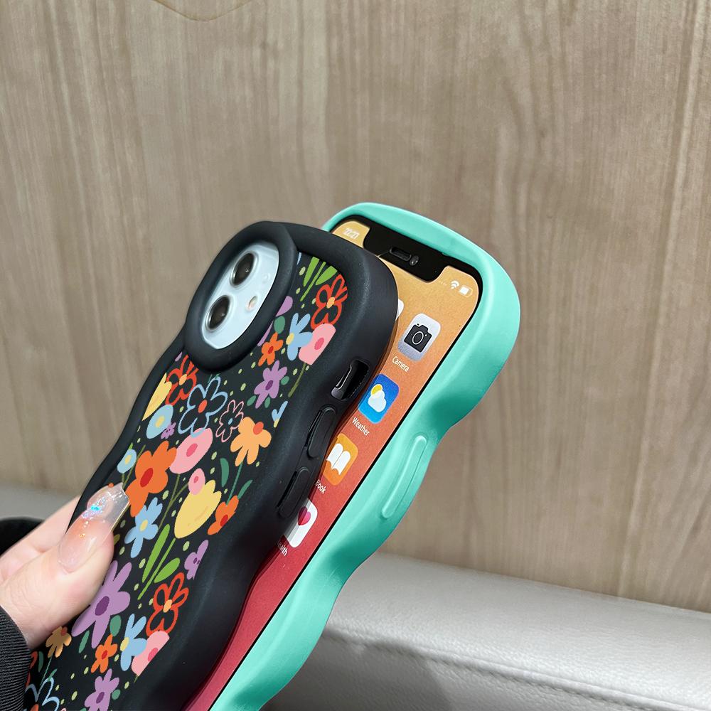 Big Wave Edge Weiches Silikonmaterial Macaron-Telefongehäuse Stoßfestes Schutzgummigehäuse für iPhone Samsung Huawei Honor Xiaomi Redmi OnePlus Moto