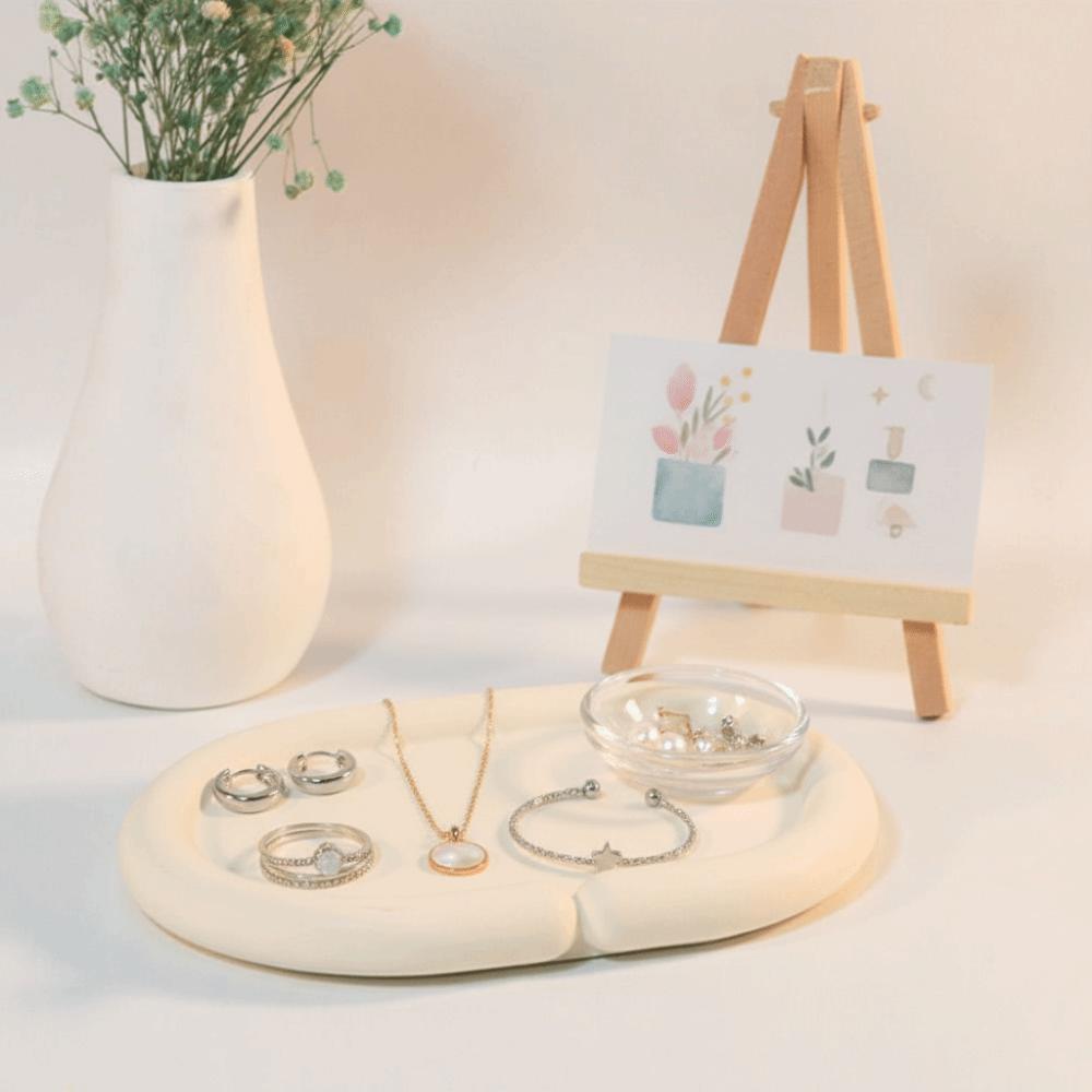 Craft Supply Silicone Silicone Molds Heart Shape White Storage Tray Silicone Mold Flower Shape Coaster Mold Home Decoration