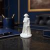 DIY Paintable Statue 3D Printed Napoleon with Military Coat Turban & Scroll Vintage Historical Desktop Decor Matte White Figurine Figurine,