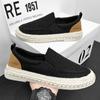 2025 New Canvas Men's Shoes Summer Casual Old Beijing Linen Shoes Men's Lazy One-pedal Fisherman Tide Shoes