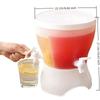 Large Capacity Beverage Dispenser With 3 Spigots Clear Body For Home Parties Outdoor Picnics Daily Use