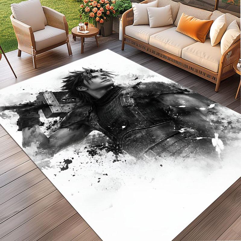Final Fantasy Print Rug, Washable Floor Carpet, For Entryway Dorm Laundry Room Office Study, Home Decor Birthday Christmas Gift