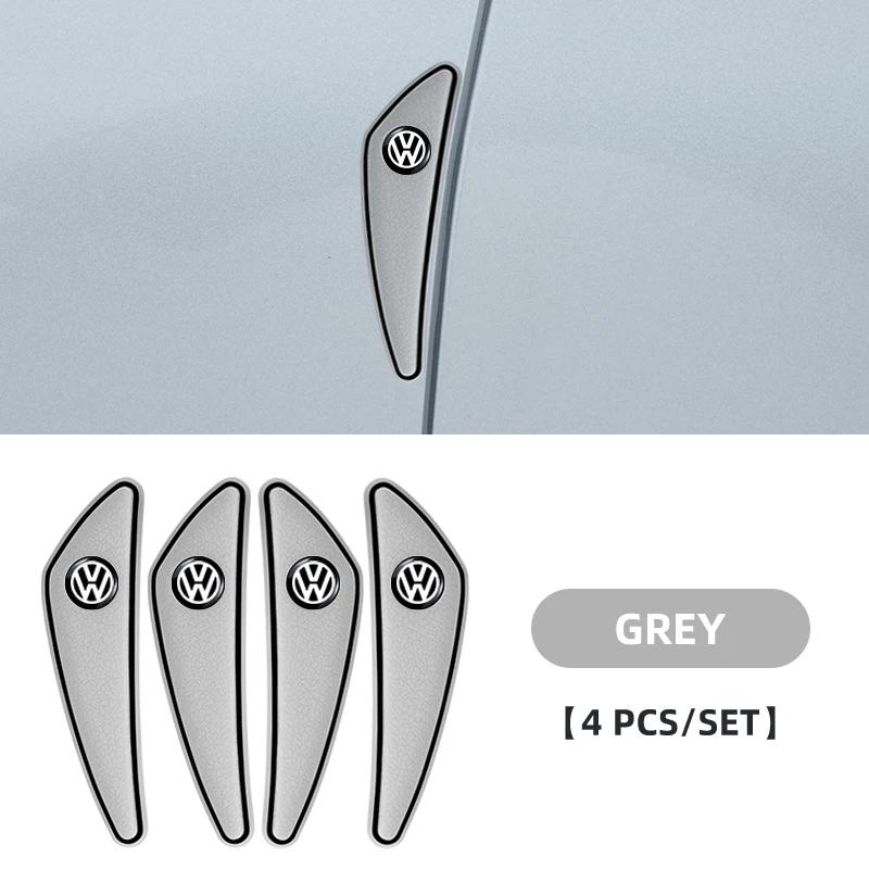 

For Volkswagen 4pcs Car Door Anti-collision Bumper Strip Trim Protector Stickers For Volkswagen VW Golf Polo Tiguan Touran Passa
