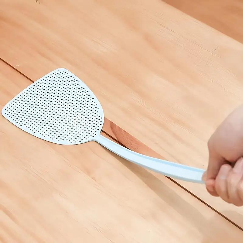 Heavy-Duty Plastic Fly Swatter with Long Handle - Durable Manual Insect Killer, Lightweight & Practical for Home, Apartment, Dorm