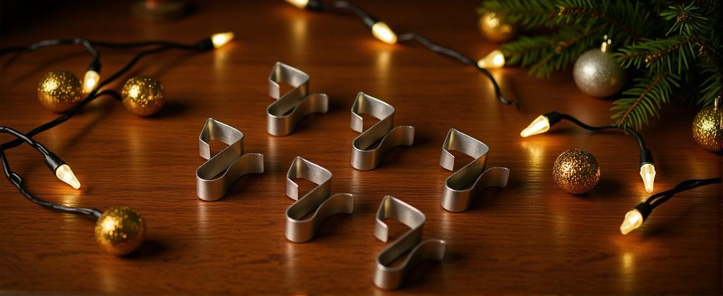 50 Stück Dachrinnenhaken zum Aufhängen von Weihnachtslicht, wetterfeste Metall-Dachrinnenhaken für Feiertagsdekoration