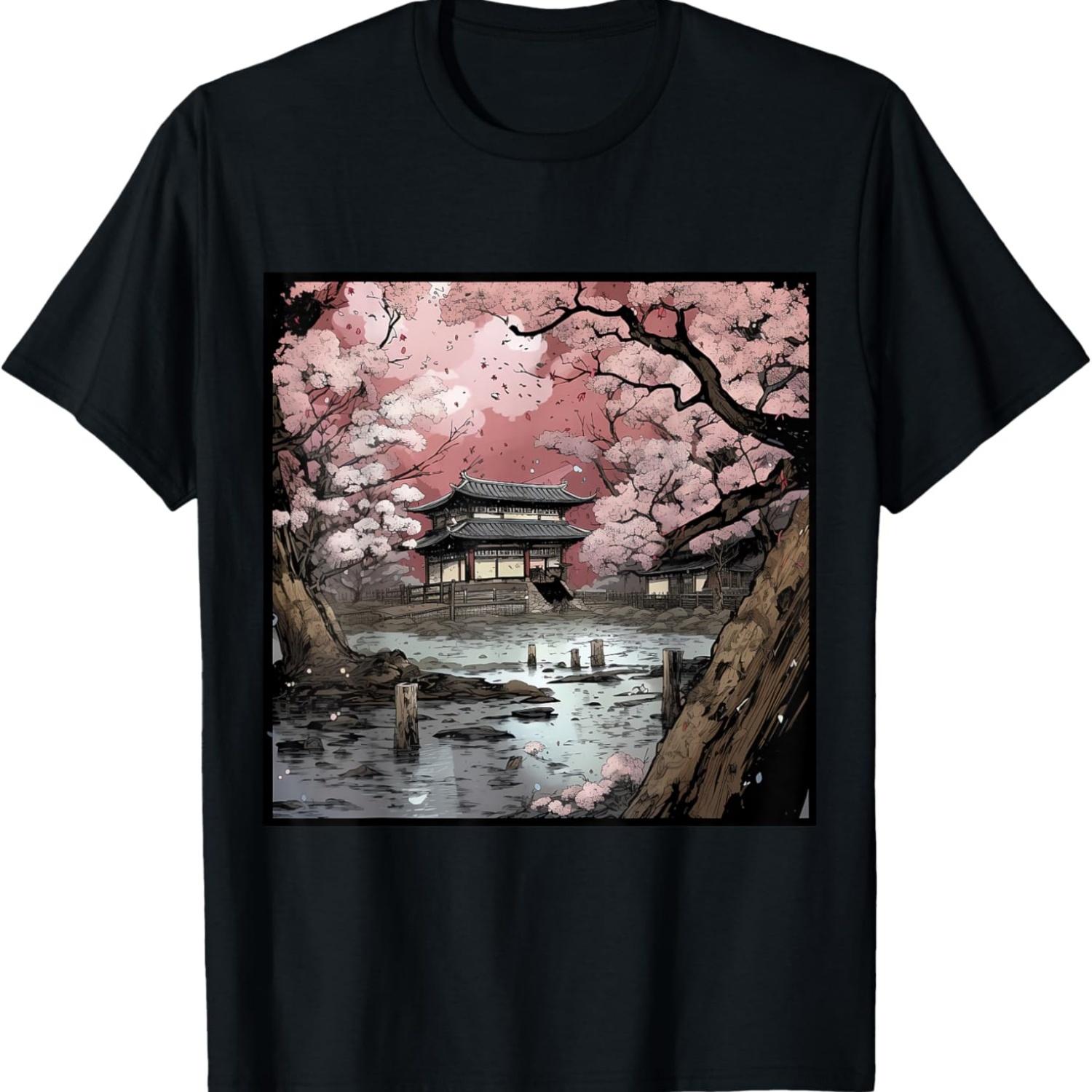 Garden of Blossom Dreams A Cherry Blossom Comic Narrative T-Shirt S чёрный