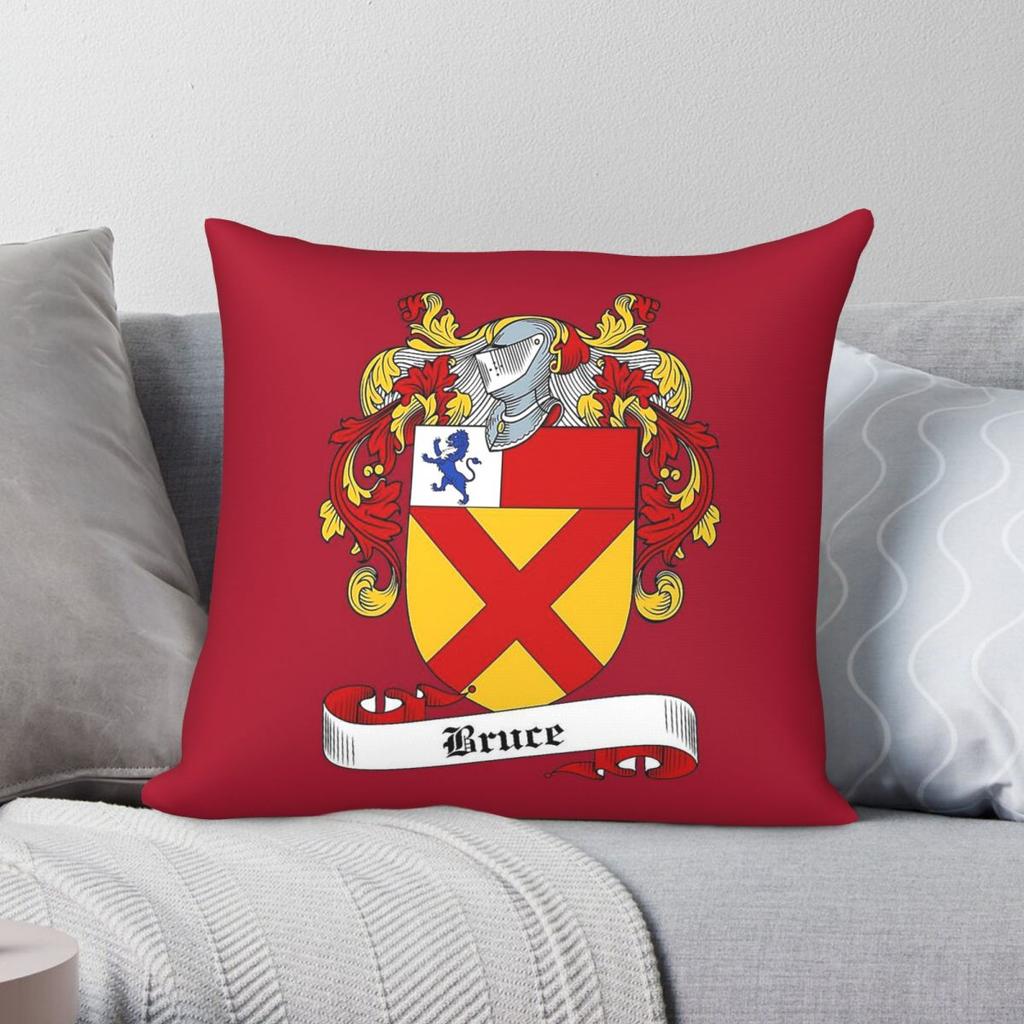 Bruce Coat Of Arms Square Pillowcase Polyester Linen Velvet Printed Decor Throw Pillow Case Room Cushion Cover Wholesale x