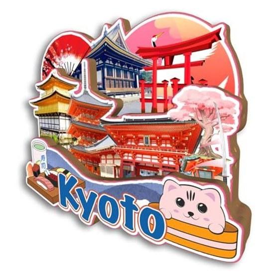 Kühlschrankmagnet Kyoto Japan Stadt Reise Souvenir Tourismus Geschenk 3D Klassisches Wahrzeichen Handgefertigte Handarbeit Heimdekoration -3233