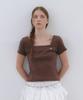 CLUNY Line Point Half Sleeve T-Shirt - Ivory