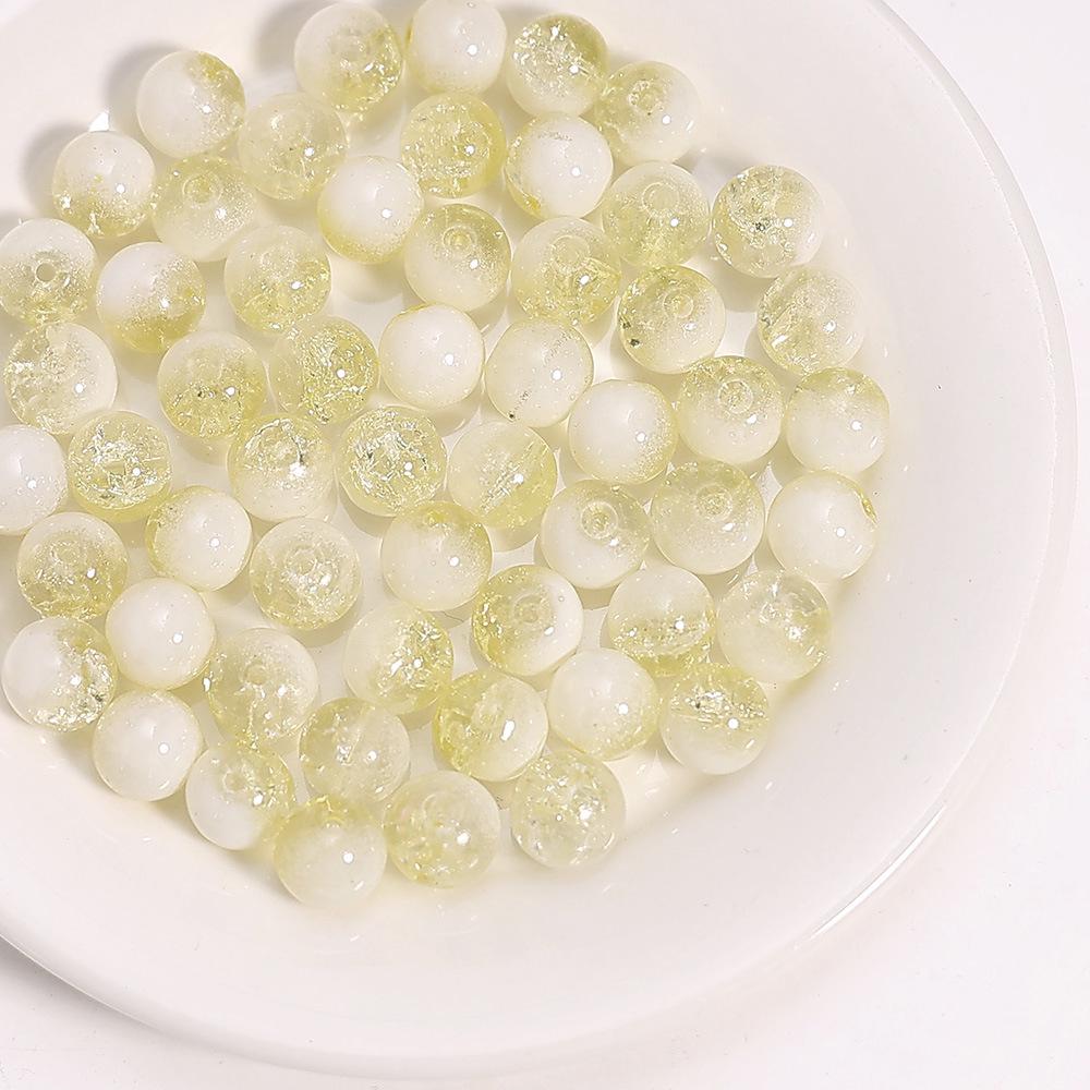 10mm Glazed Cracked Glass Beads for DIY Jewelry: Exploding Flower Design