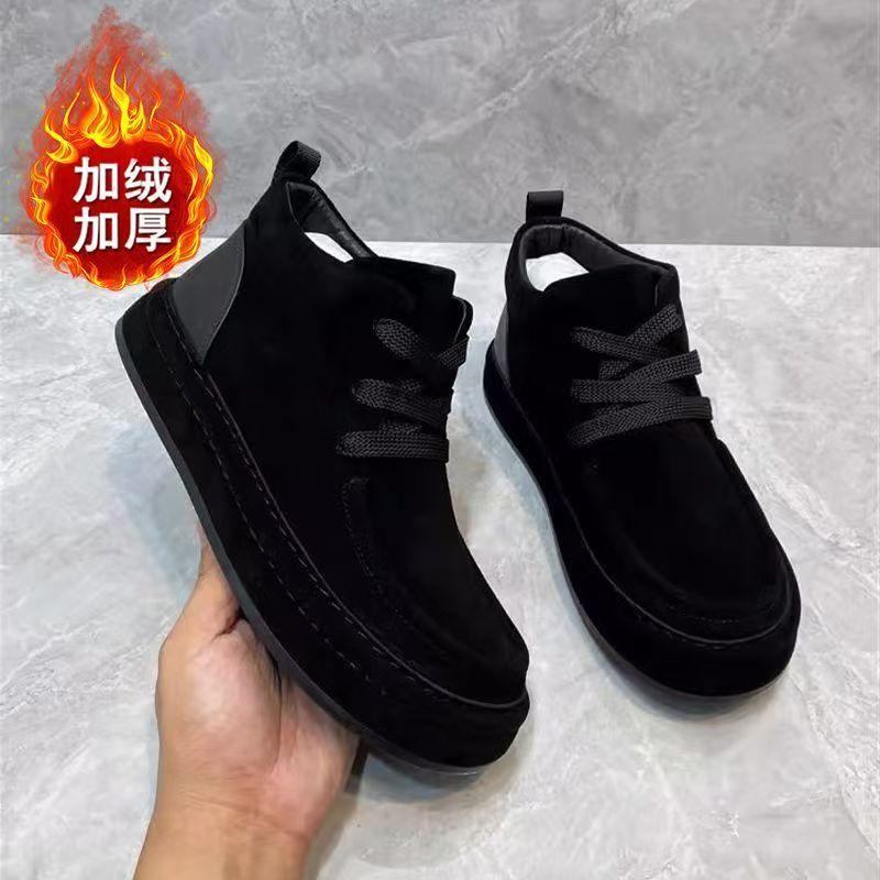 Men's shoes casual cotton shoes piled thickened warm high-top men's shoes
