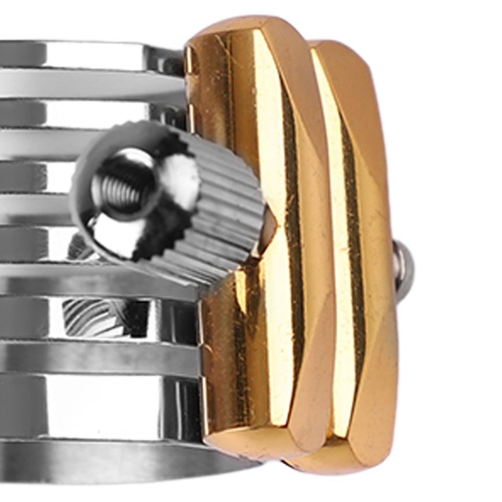 Stainless Steel Saxophone Ligature Silver+Golden Mouthpiece Ligature For Alto Saxophone
