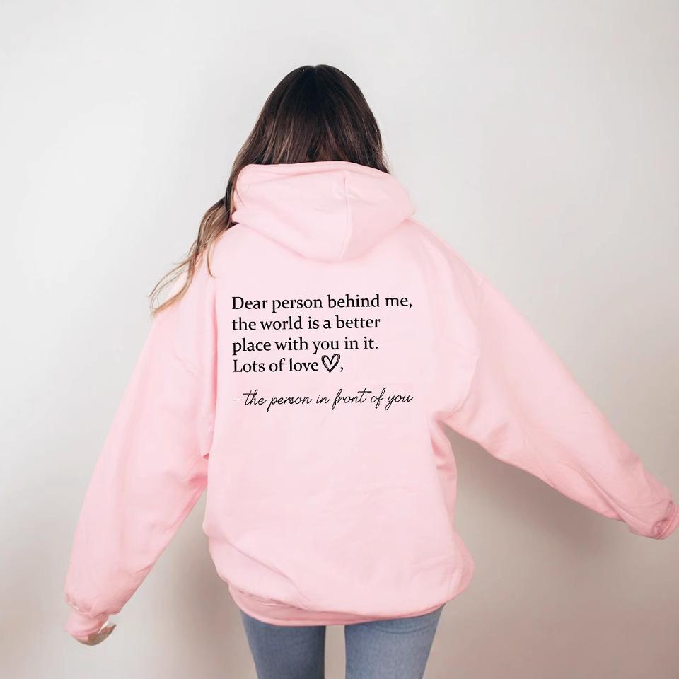 Plus Size XS-5XL European & American Drop Shoulder Hooded Sweatshirt