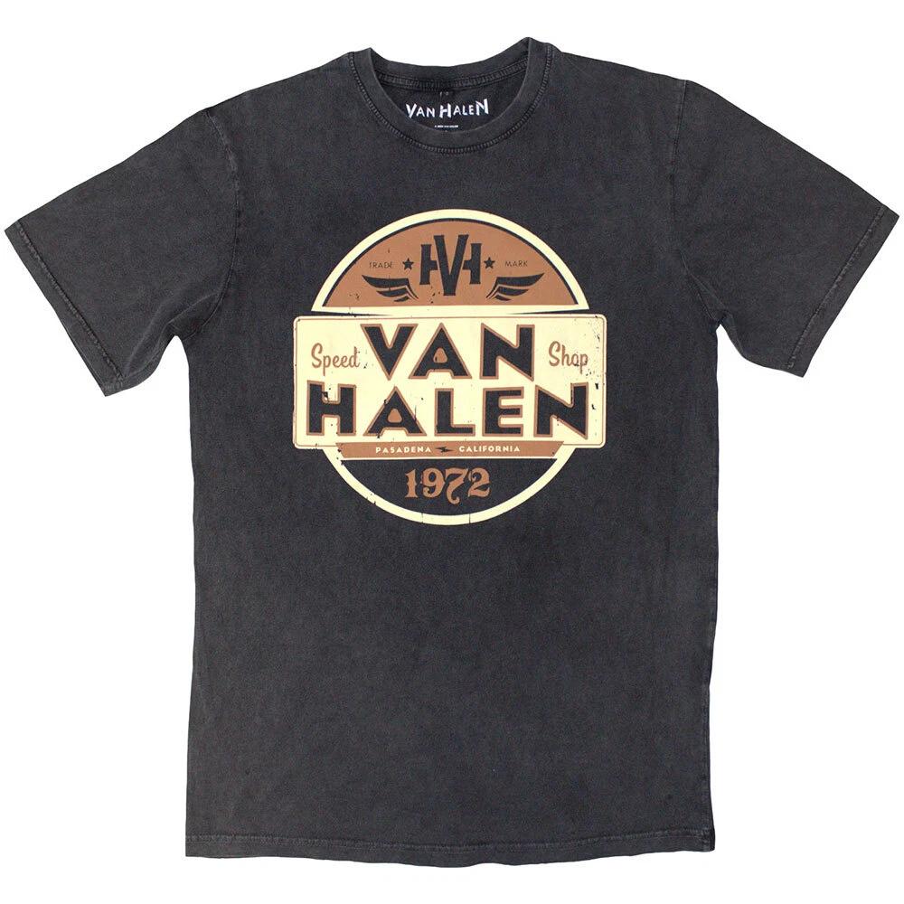 Van Halen Unisex Stone Wash T-Shirt: Speed Shop (Large) 4XL