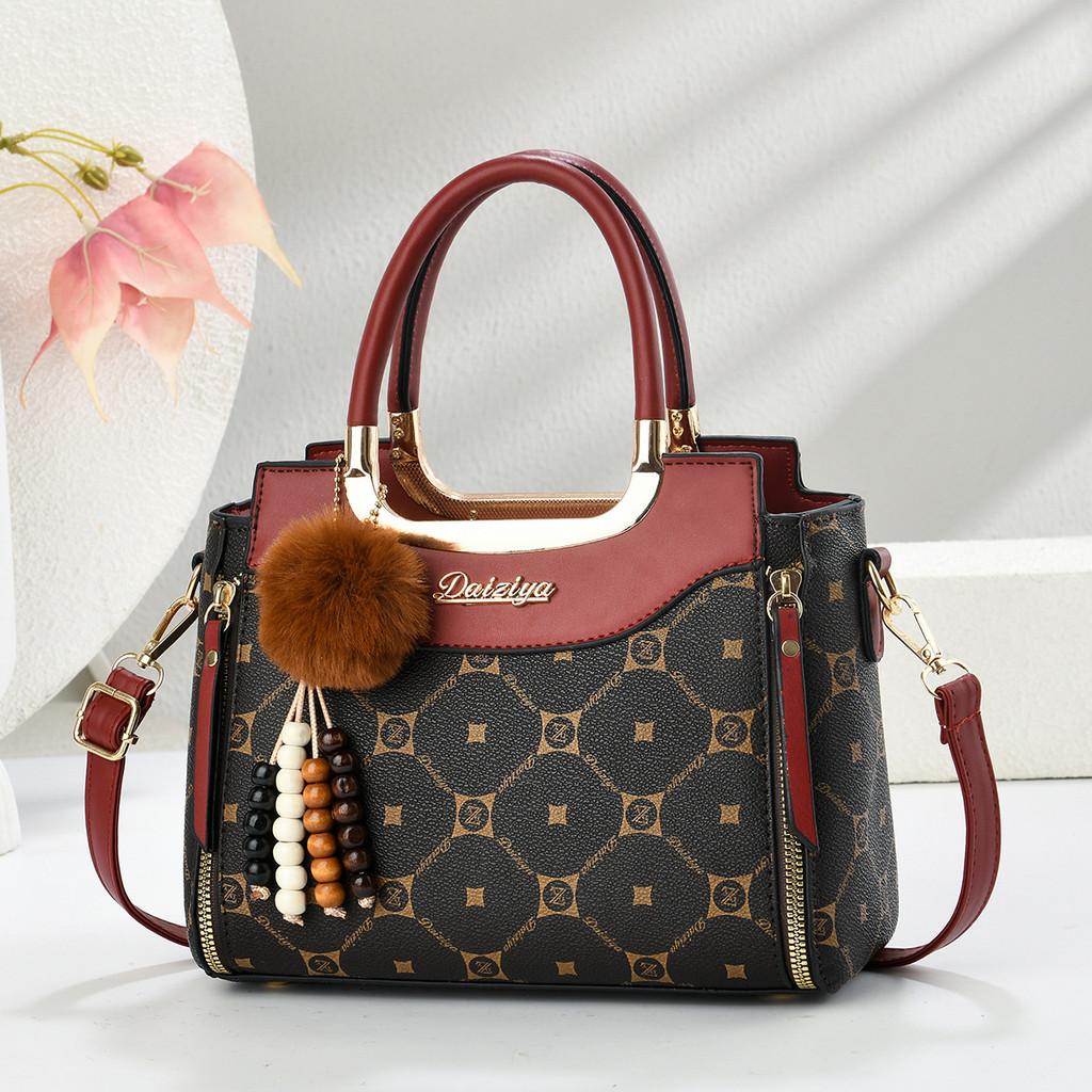 Fashion Pu Bucket Bag With Printed Pattern And Zipper Closure For Daily Use Women