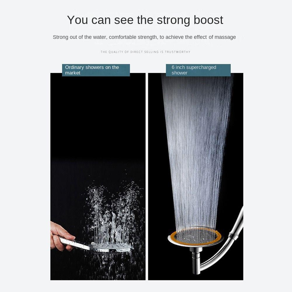 4/6 Inch Shower Head Round Shape Adjustable Shower Rainfall Sprayer Multi-function High Pressure Shower Spray Nozzle