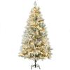 Artificial Christmas Tree 180cm with 300 Warm White LED Lights with 577 Branches, Automatic Opening, Foldable Base