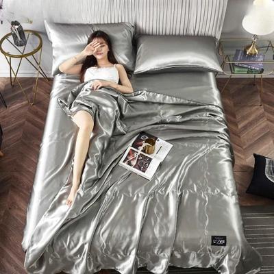New High-quality Silk Summer Quilt Soft and Comfortable High-end Air Conditioner Solid Color Summer Thin Quilt