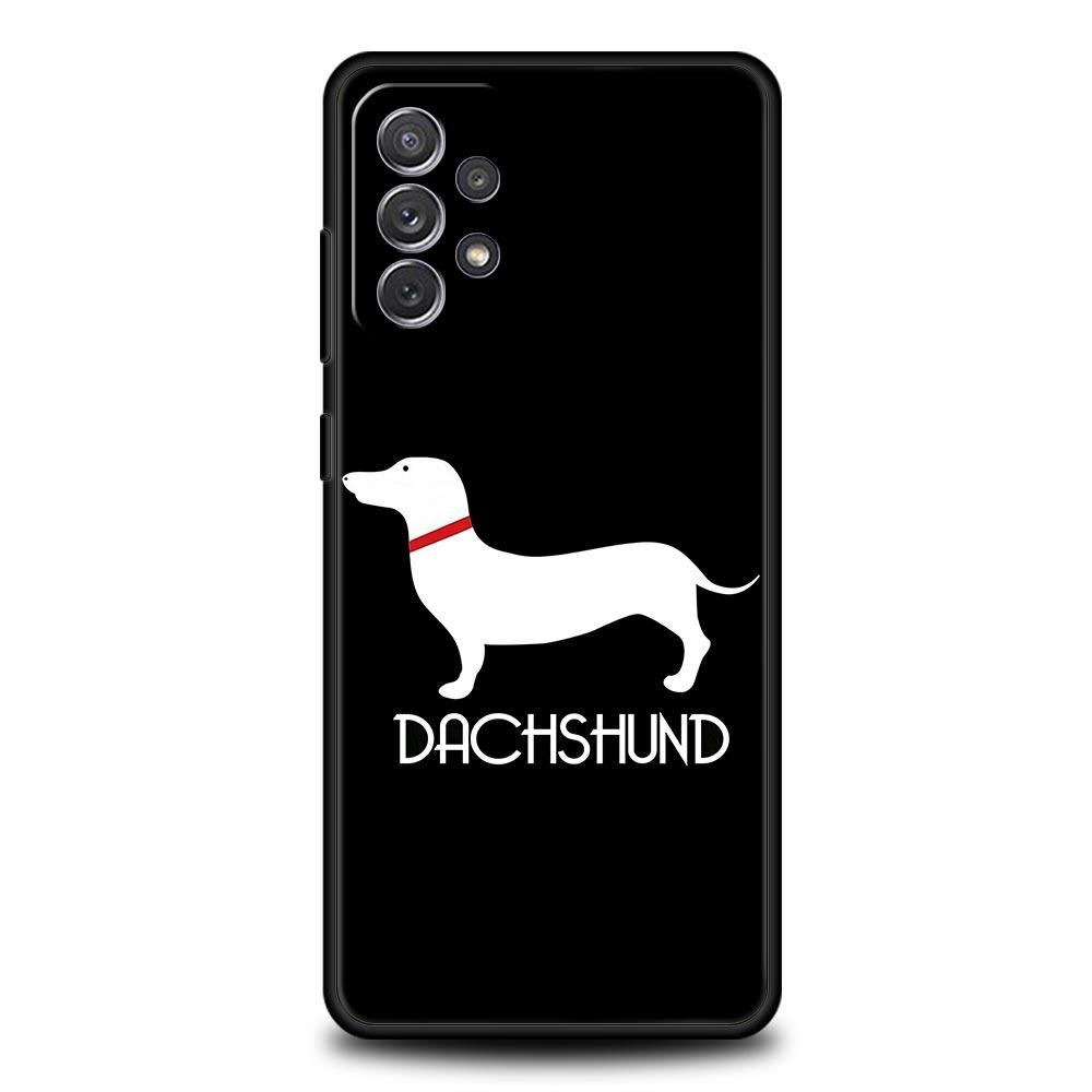 Dachshund Sausage Dog Phone Case for Samsung A17 A13 A15 A25 A35 A51 A55 A71 A21S A11 A31 A41 A23 A53 A73 5G A03S A05s Cover