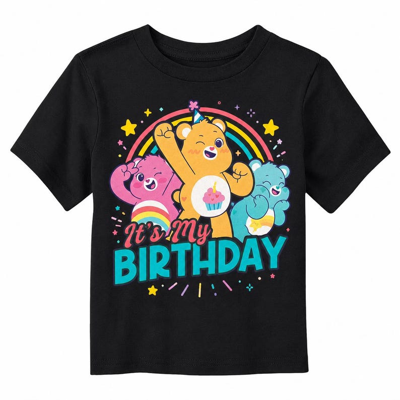 Care Bears Birthday Shirt For Kids Its My Birthday Tee Rainbow Bear Birthday Outfit Toddler Party Shirt 100