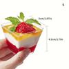 50pcs Mousse Cups: Dessert Spoon and Cup, Suitable for Birthdays, Weddings and Festive Parties - Hand Wash Only