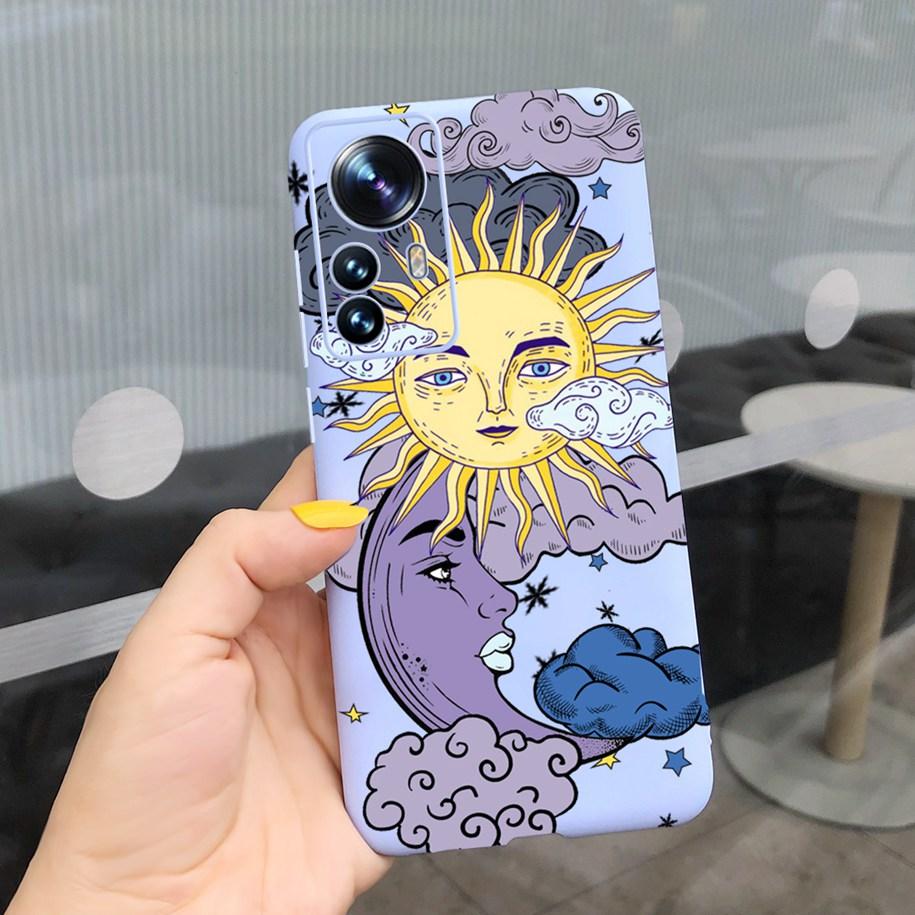 For Xiaomi 12 Pro 5G Case Cute Cartoon Painted Matte Cover For Xiaomi Mi 12 Pro 5G Global Funda on Xiomi 12 Pro Mi12 12X 5G Capa