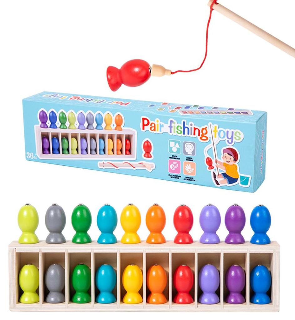 Holzfarben-Zuordnungs-Memory-Spiel für Kinder und Eltern