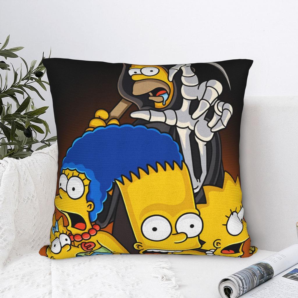 SSimpsons Grim Reaper Homer Halloween Pillow Cover Fashion Pillow Case For Wedding Party Home Decor Custom Cushion Cover Gift