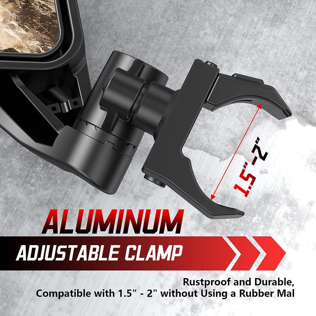 UTV Rearview Side View Mirrors 180° 360° Adjustable 715002898 for Can Am Maverick X3 Max R RR 4x4 XMR XDS Turbo DPS 2017-2025